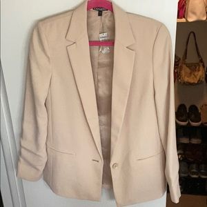 Long Sexy Cream Express Blazer - Size 6